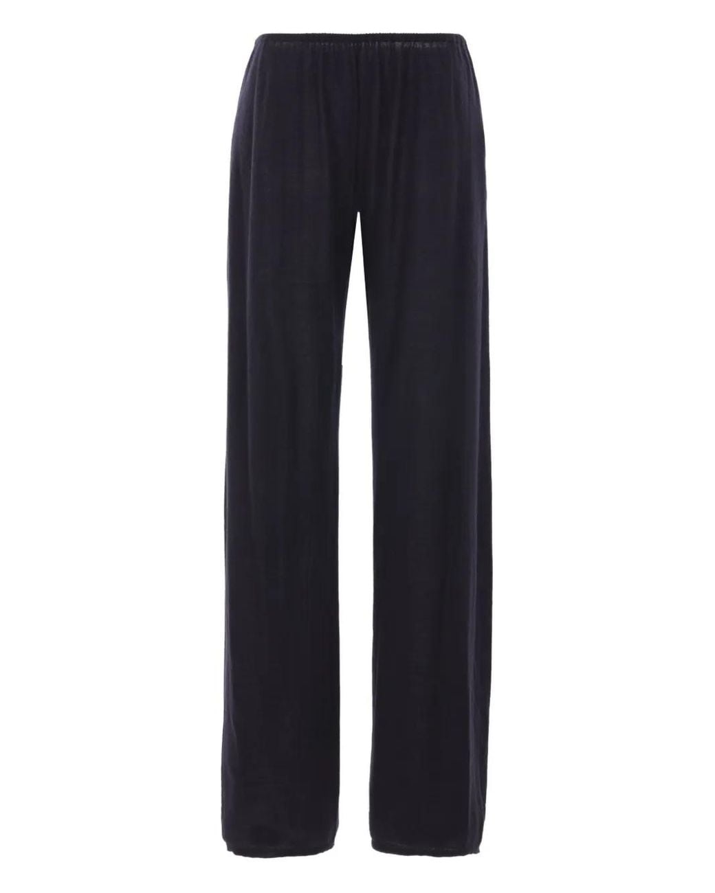 Co. Blue Elasticated-Waistband Cashmere Trousers