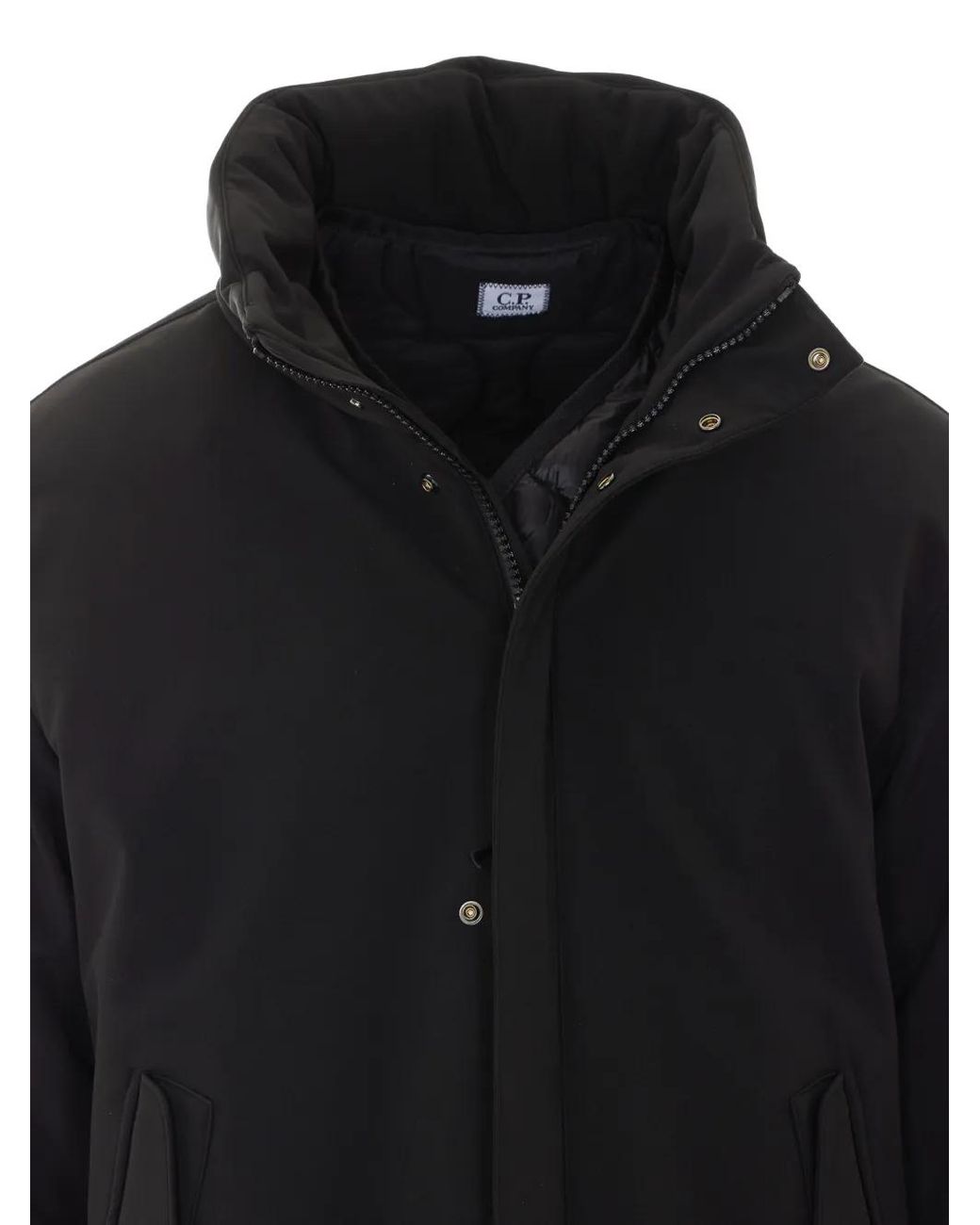 C P Company Blue Shell-R Padded Hooded Parka for men
