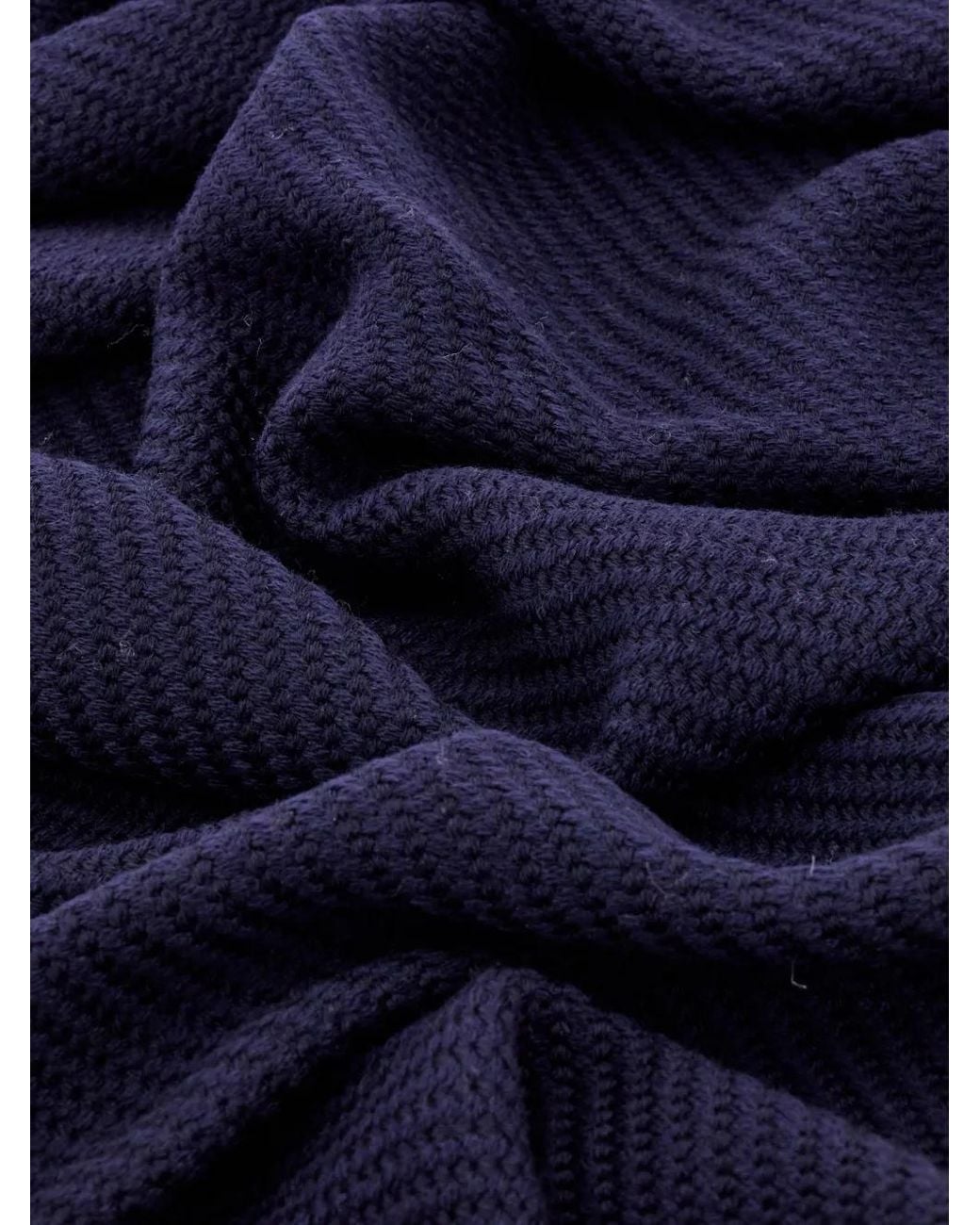 Ferragamo Blue Gancini-Motif Wool Scarf