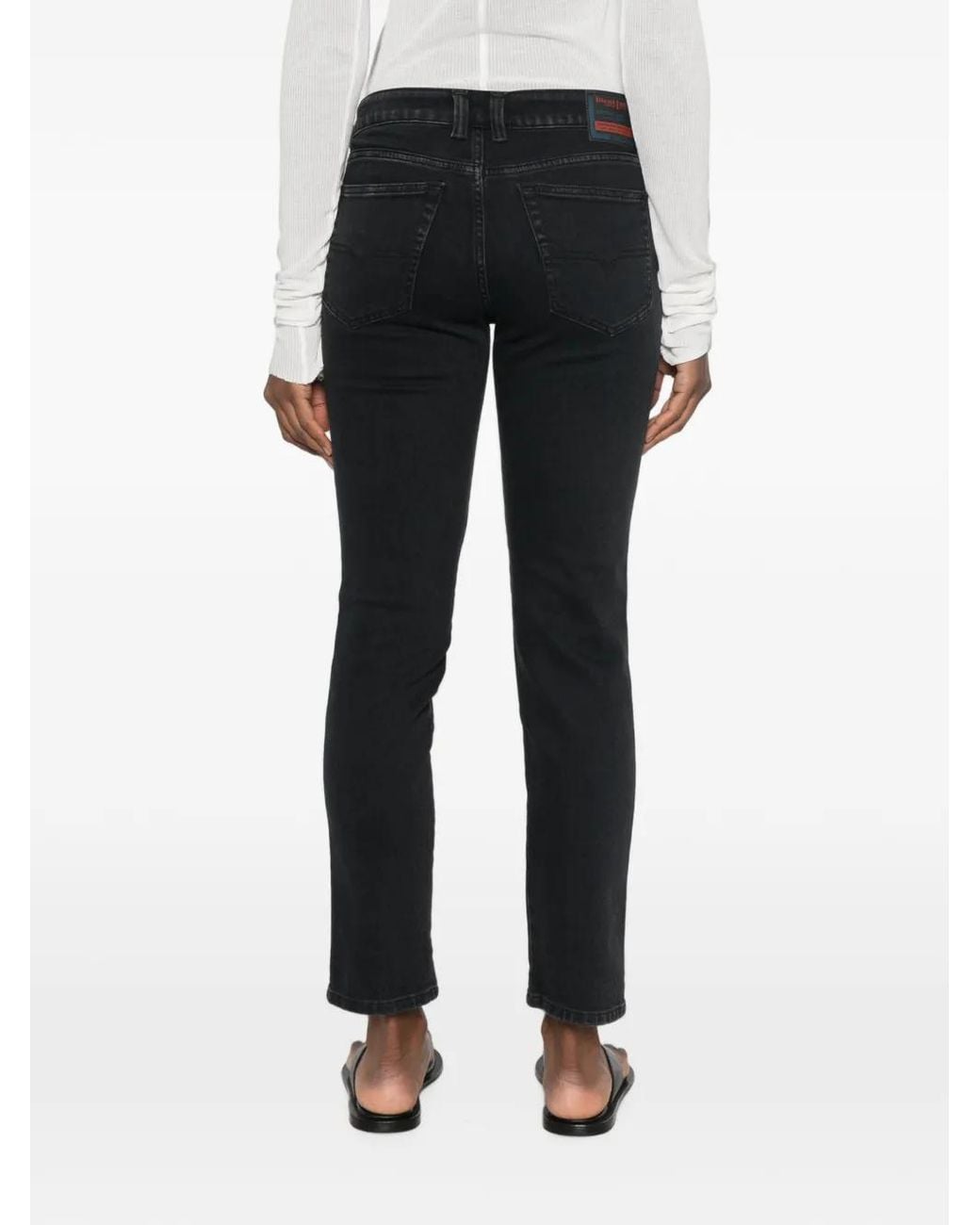 DIESEL Black 1992 D-Jiann Logo-Patch Jeans