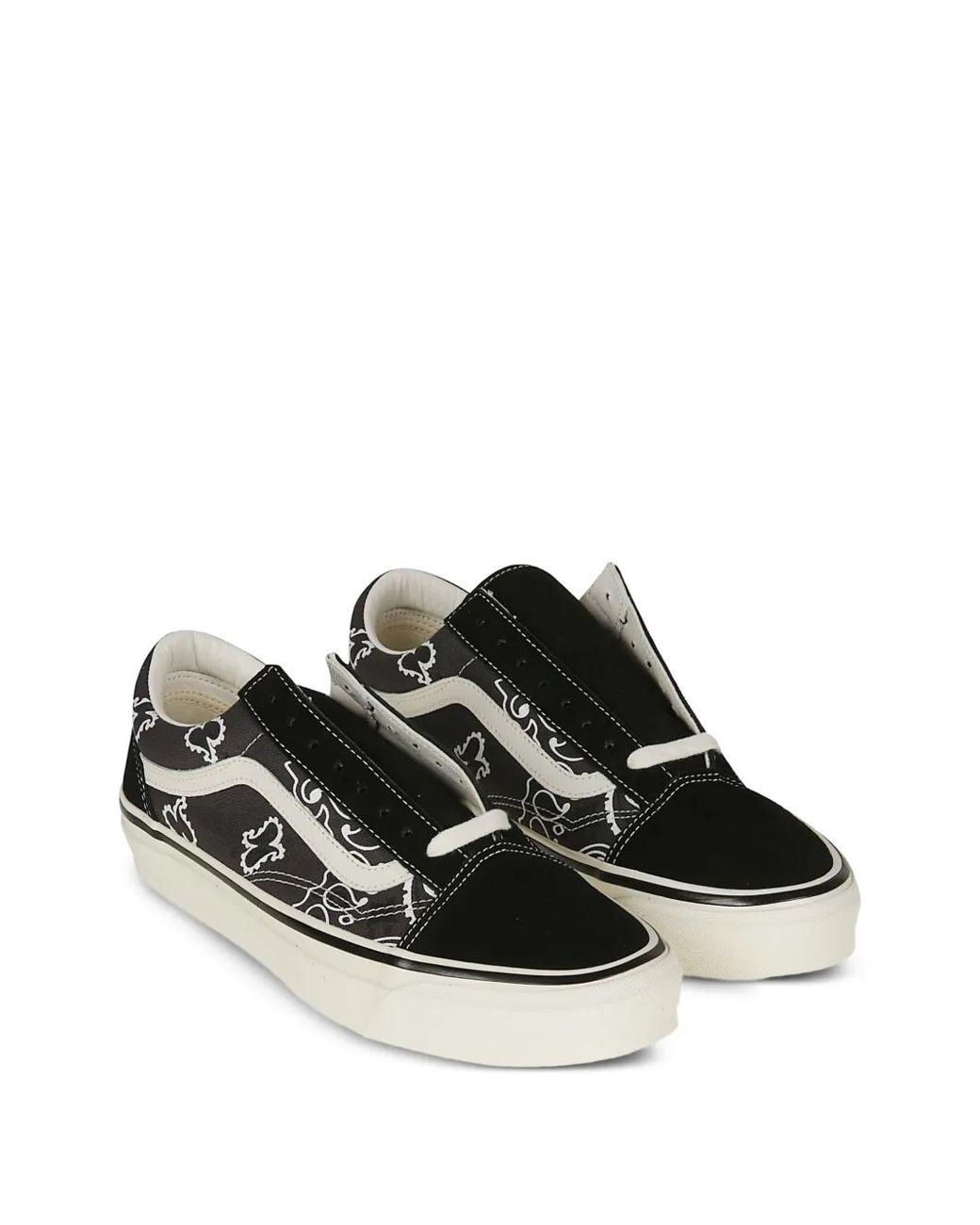 Vans Black Old Skool Paisley-Print Sneakers for men
