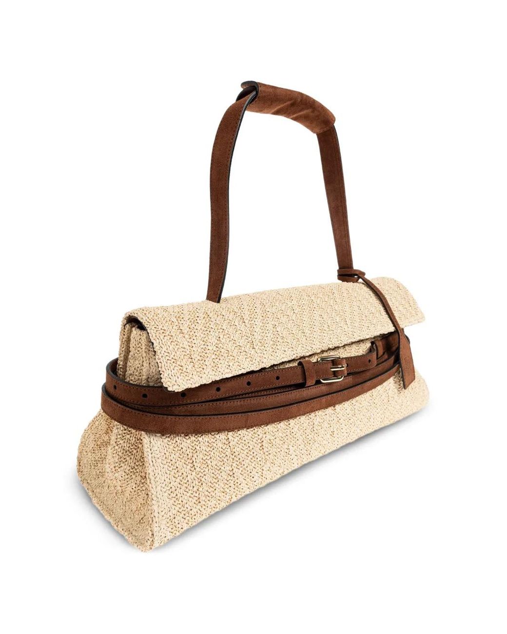 Moschino Natural Sac Cabas À Détail De Ceinture