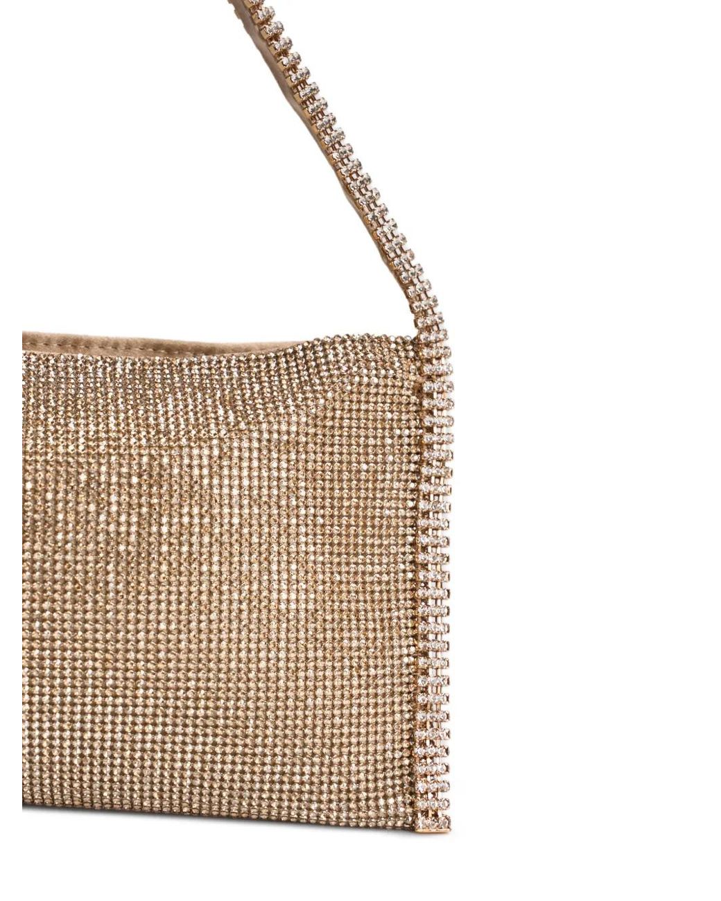 Benedetta Bruzziches Brown Rhinestone Shoulder Bag