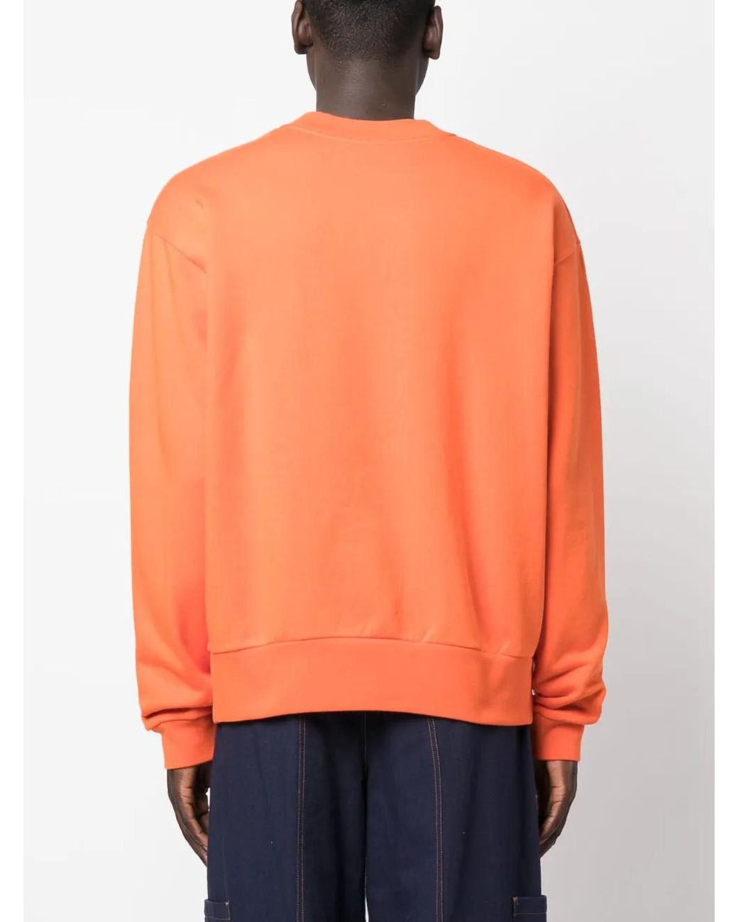 Marni Orange Logo-Print Cotton Sweatshirt for men