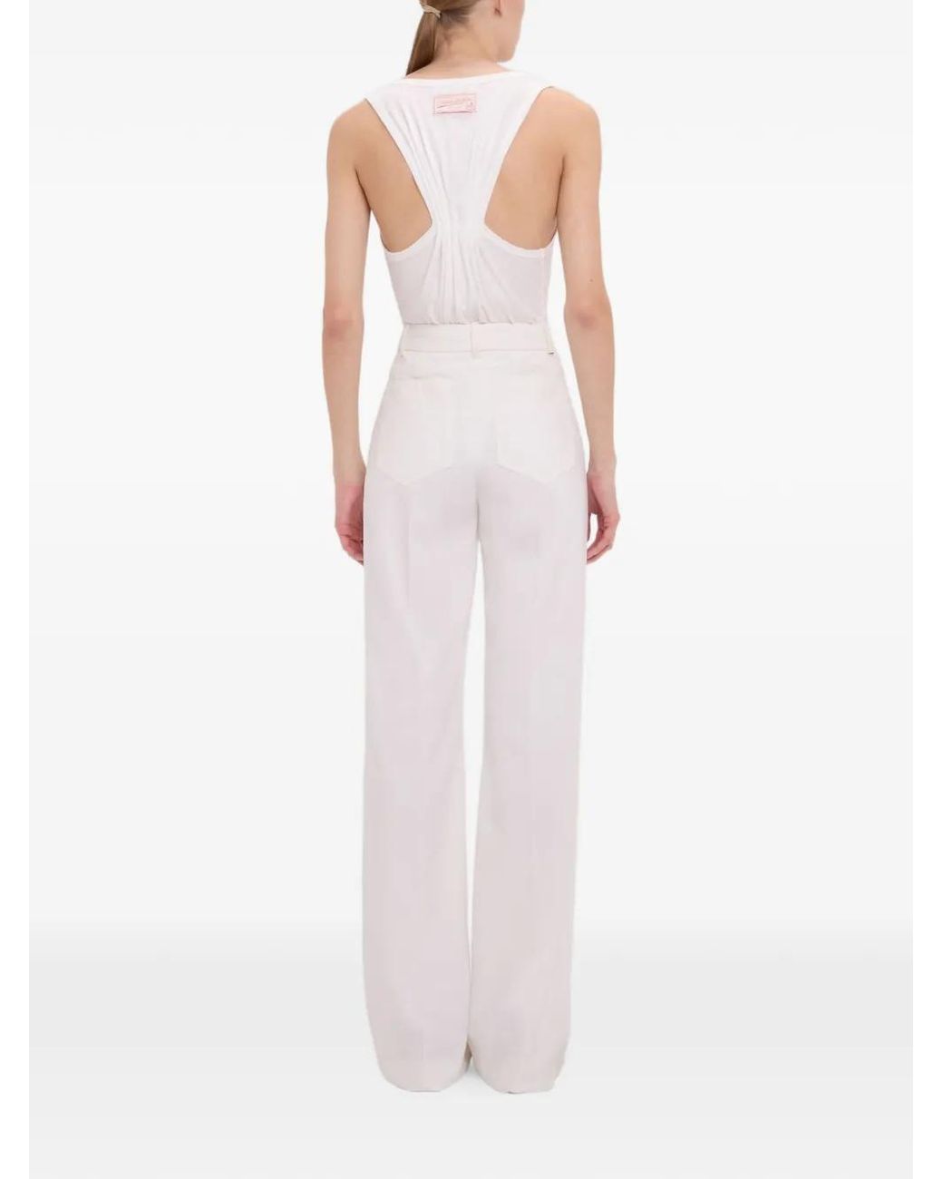 Victoria Beckham White Alina Trousers