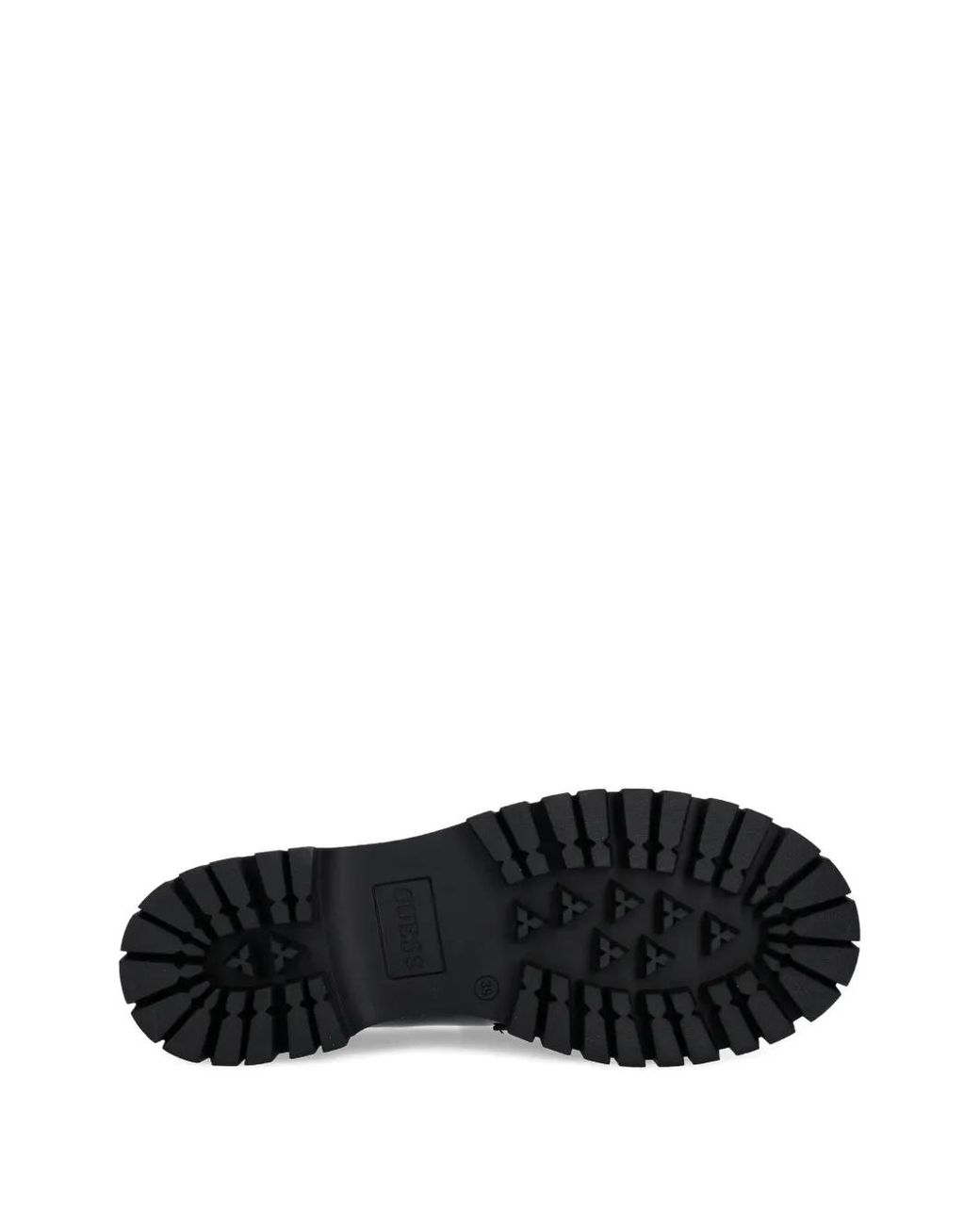 Guess Black Mocassins Almer À Détail De Chaîne Et Semelle Crantée