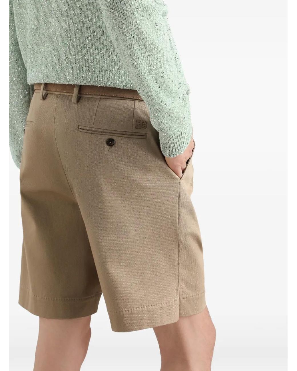 Dolce & Gabbana White Dolce & Gabbana Cotton Bermuda Shorts for men