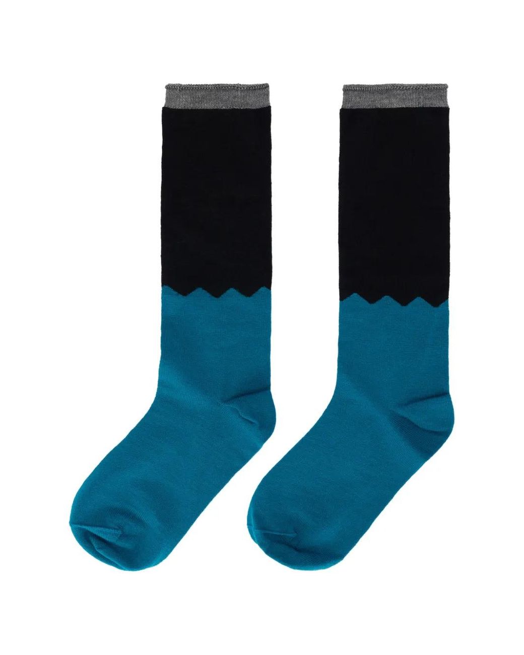 Valentino Garavani Blue Two-Tone Socks