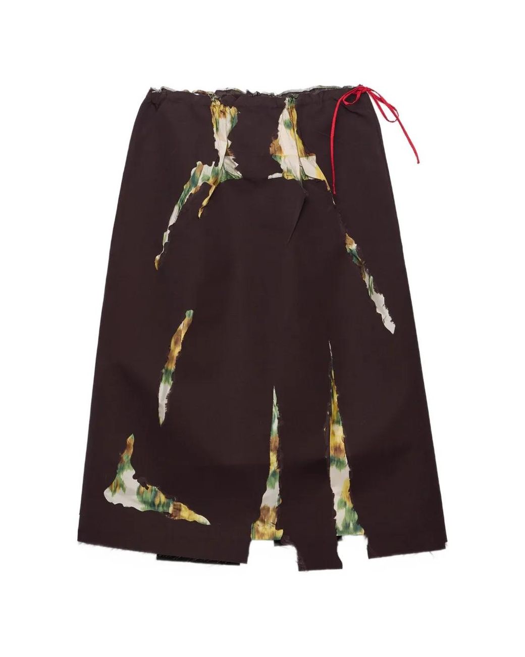 Prada Purple Bonded Gabardine Skirt With Devoré Effect