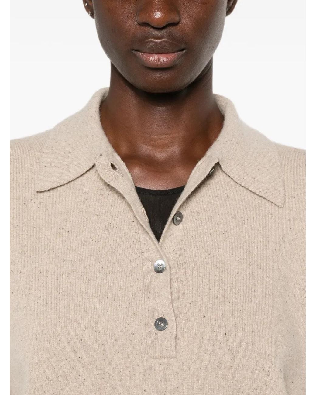 Rohe Natural Button-Fastening Polo-Collar Sweater