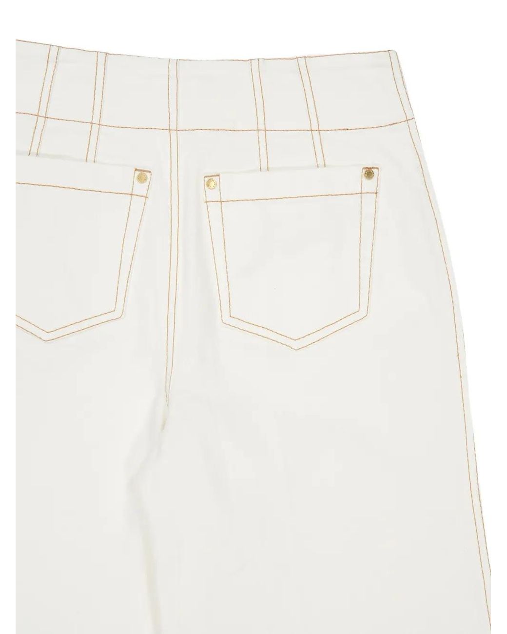 Zimmermann White Roselight Cropped Flare Jeans