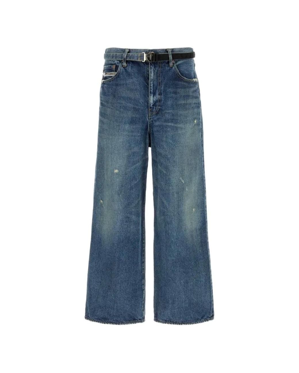 Sacai Blue Denim Trousers for men