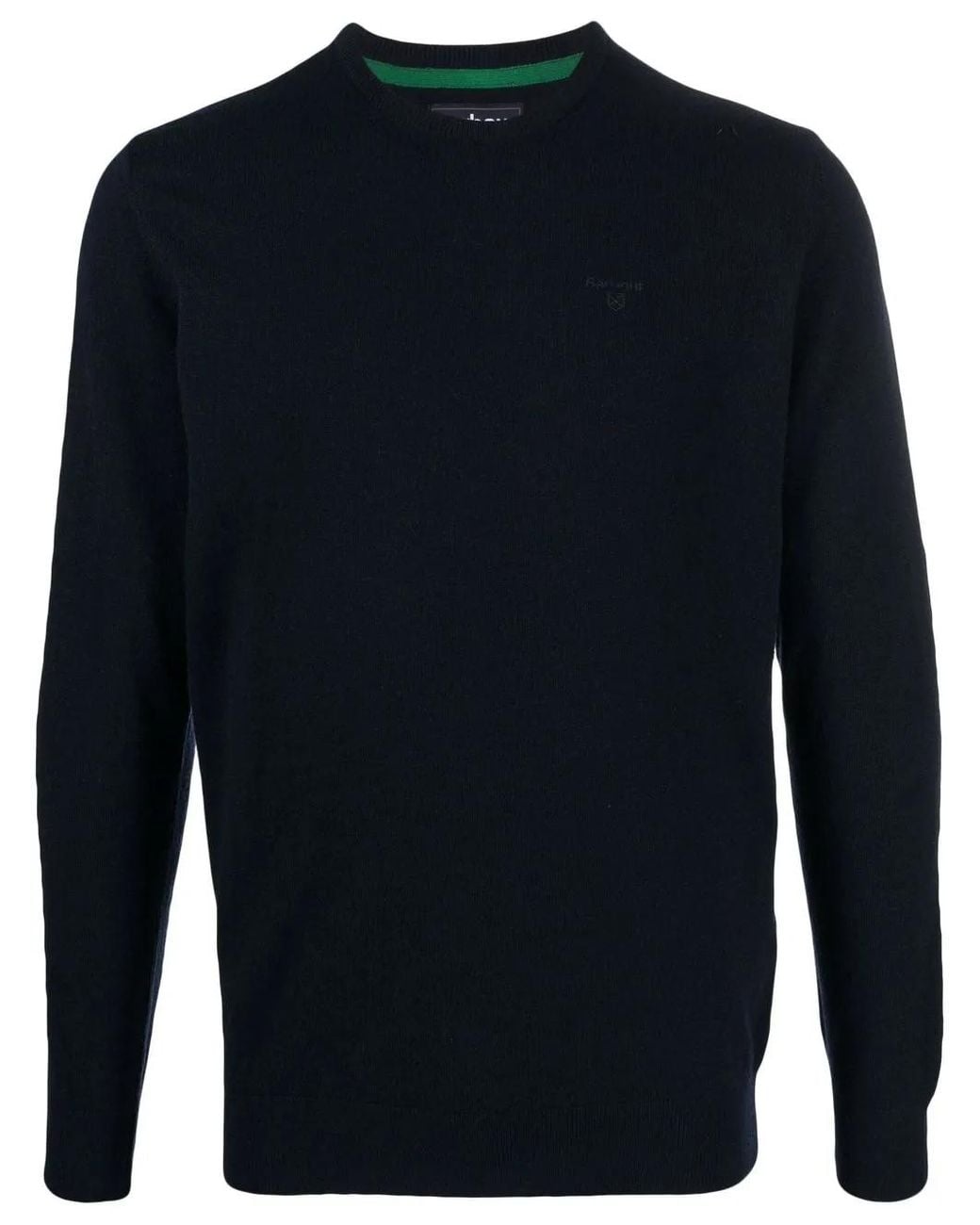 Barbour Blue Logo-Embroidered Wool Sweater for men