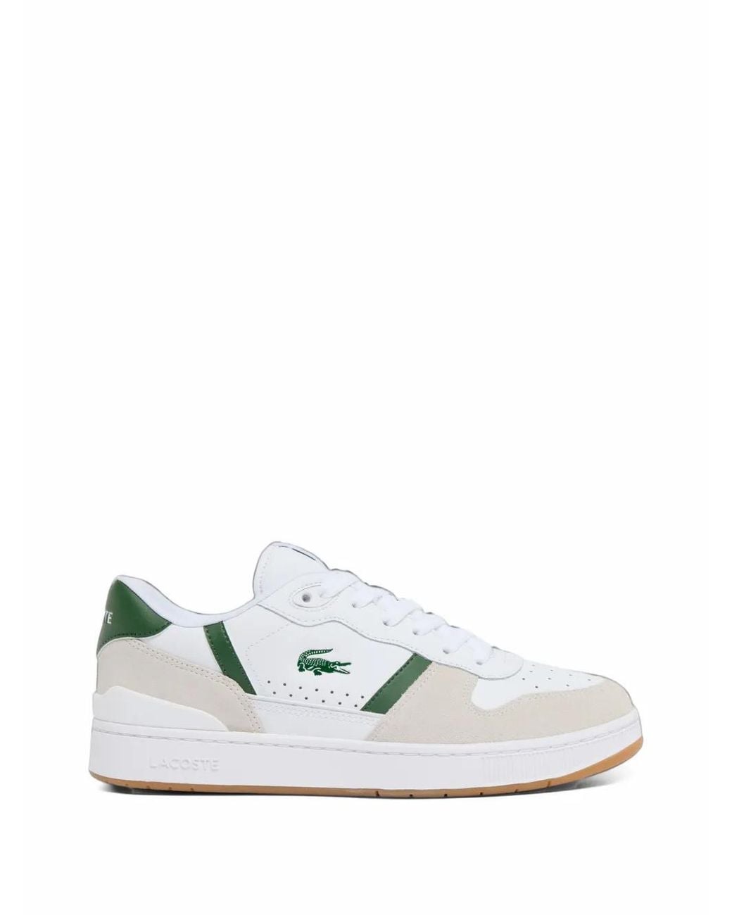 Lacoste White T-Clip Set Leather Sneakers for men