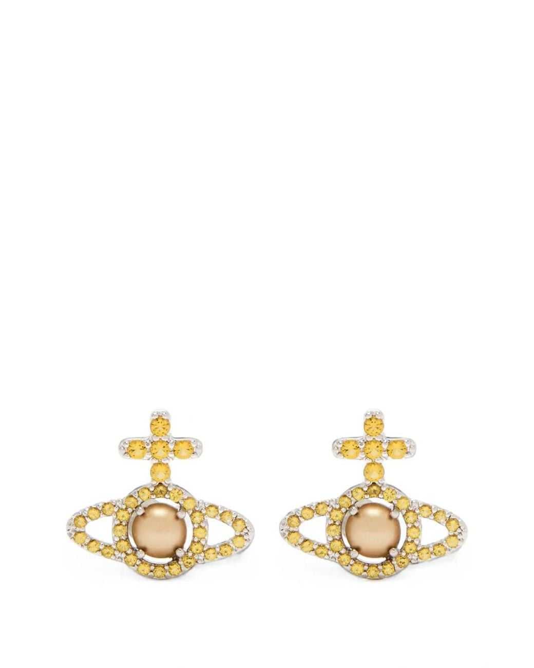 Vivienne Westwood Metallic Olympia Orb Earrings