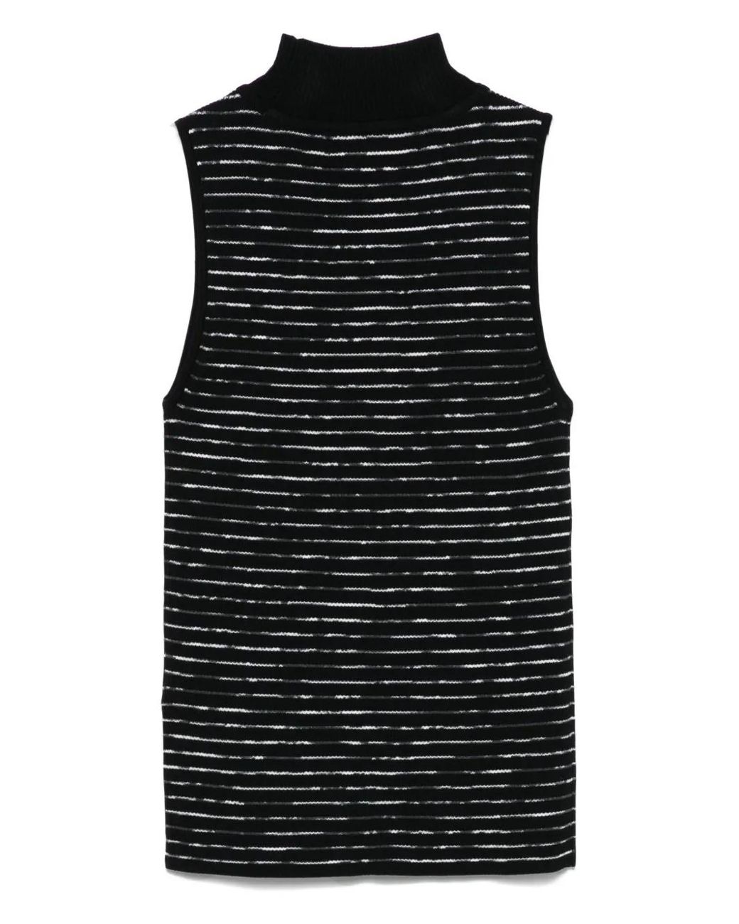 DKNY Black Ribbed-Knit Top