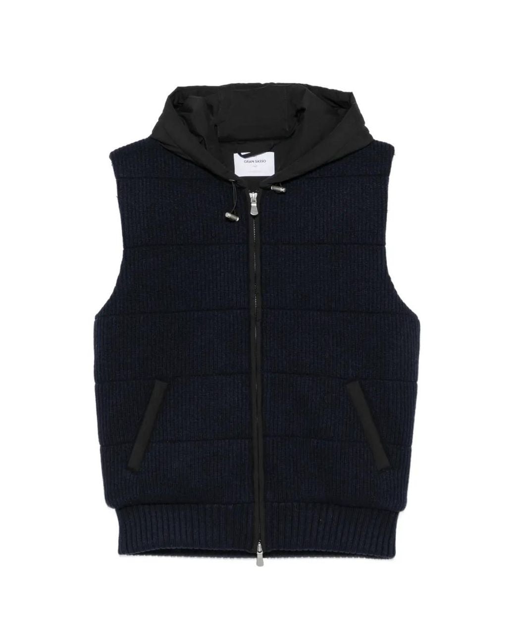 Chaleco Acolchado Con Capucha Gran Sasso de hombre de color Blue