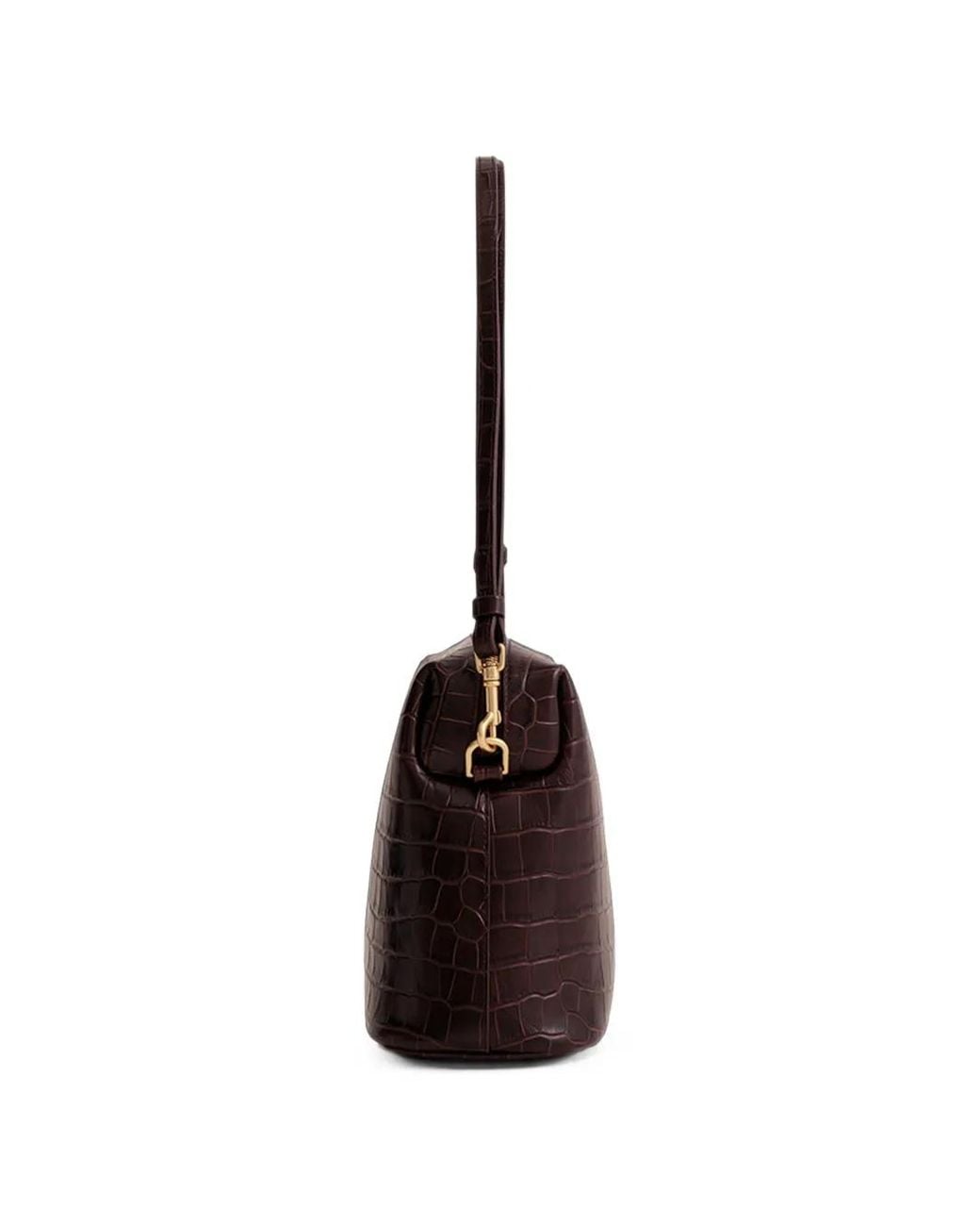 Yu Mei Black Ch'Lita Crocodile-Embossed Shoulder Bag