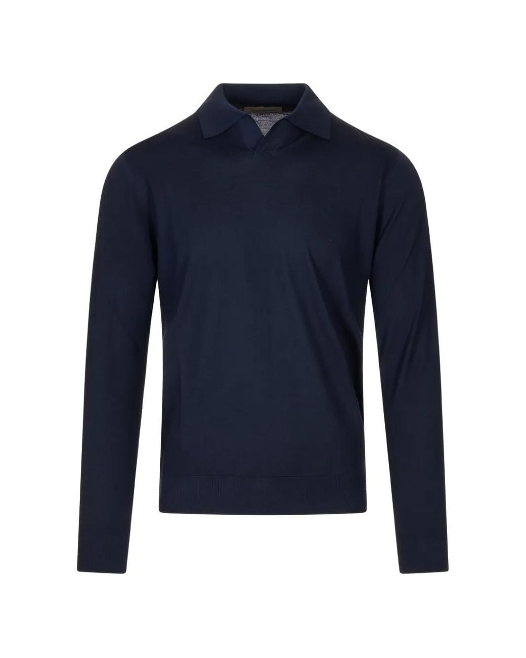 Corneliani Blue Long-Sleeve T-Shirt for men