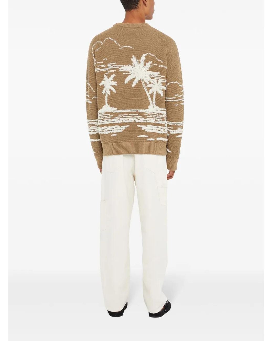 Alanui Brown Beyond The Horizons Sweater for men