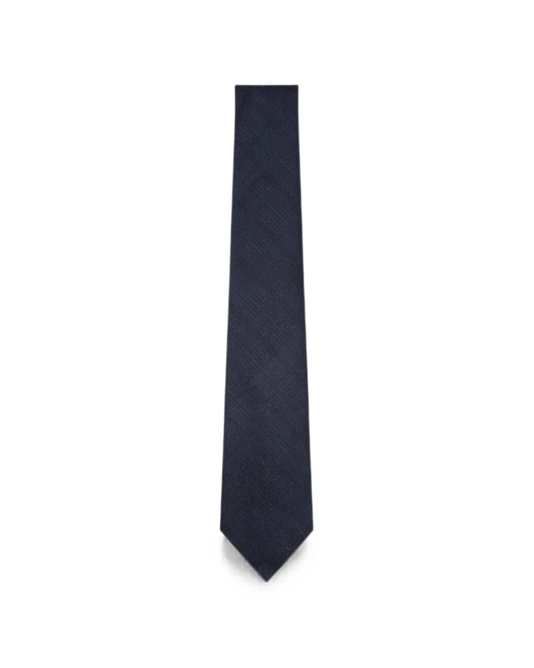 Canali Blue Check-Pattern Pointed-Tip Tie for men