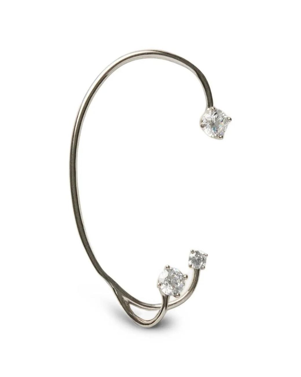 Panconesi White Three Point Ear Cuff