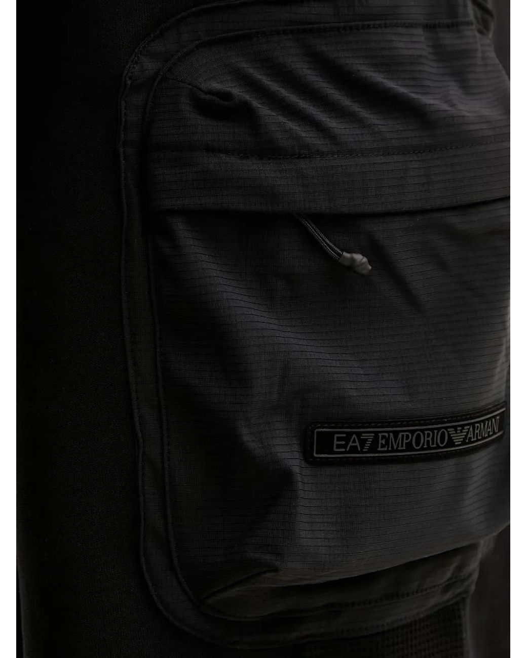 EA7 Bermudas Mit Logo-Patch in Black für Herren