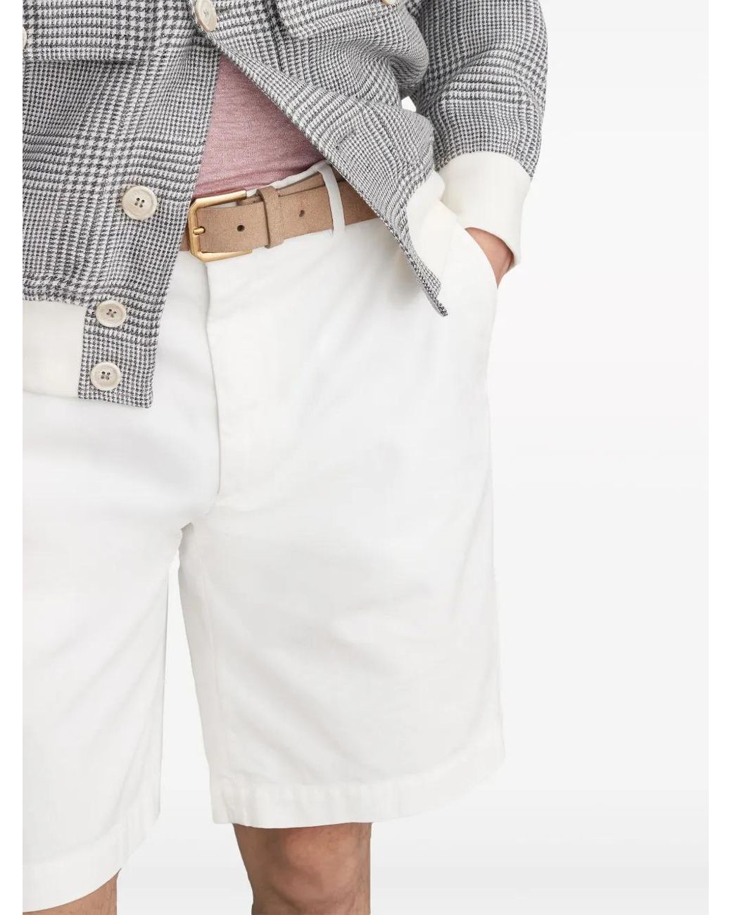 Brunello Cucinelli White Shorts for men