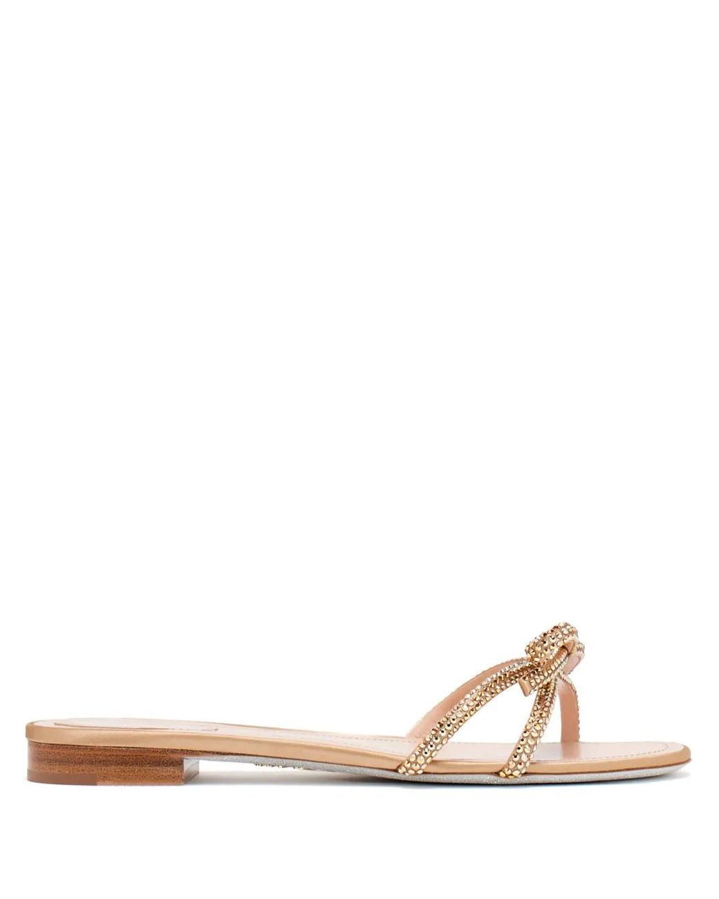 Rene Caovilla Natural Bow-Detail Sandals