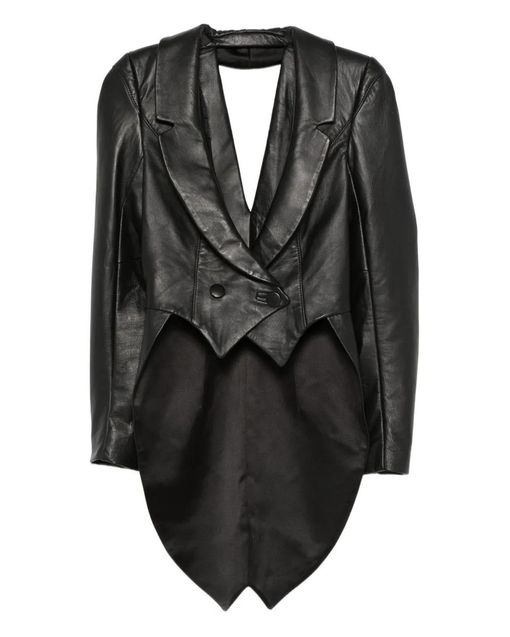 MITILIANE COUTURE Black Double-Breasted Tailcoat Jacket