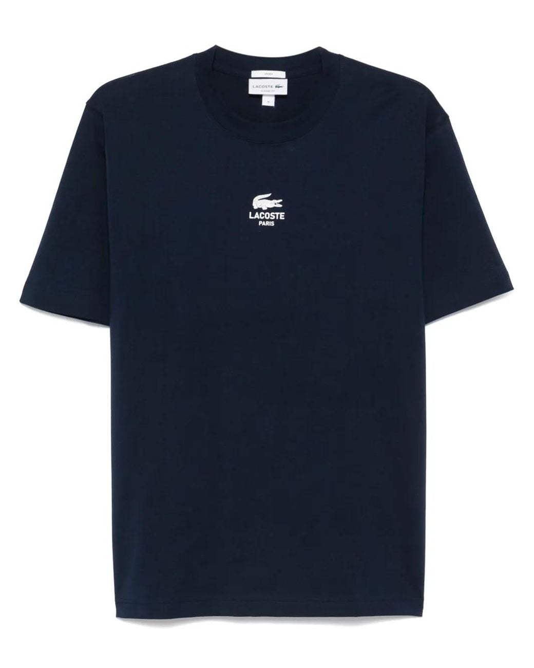 Lacoste Blue Logo-Print Cotton T-Shirt for men