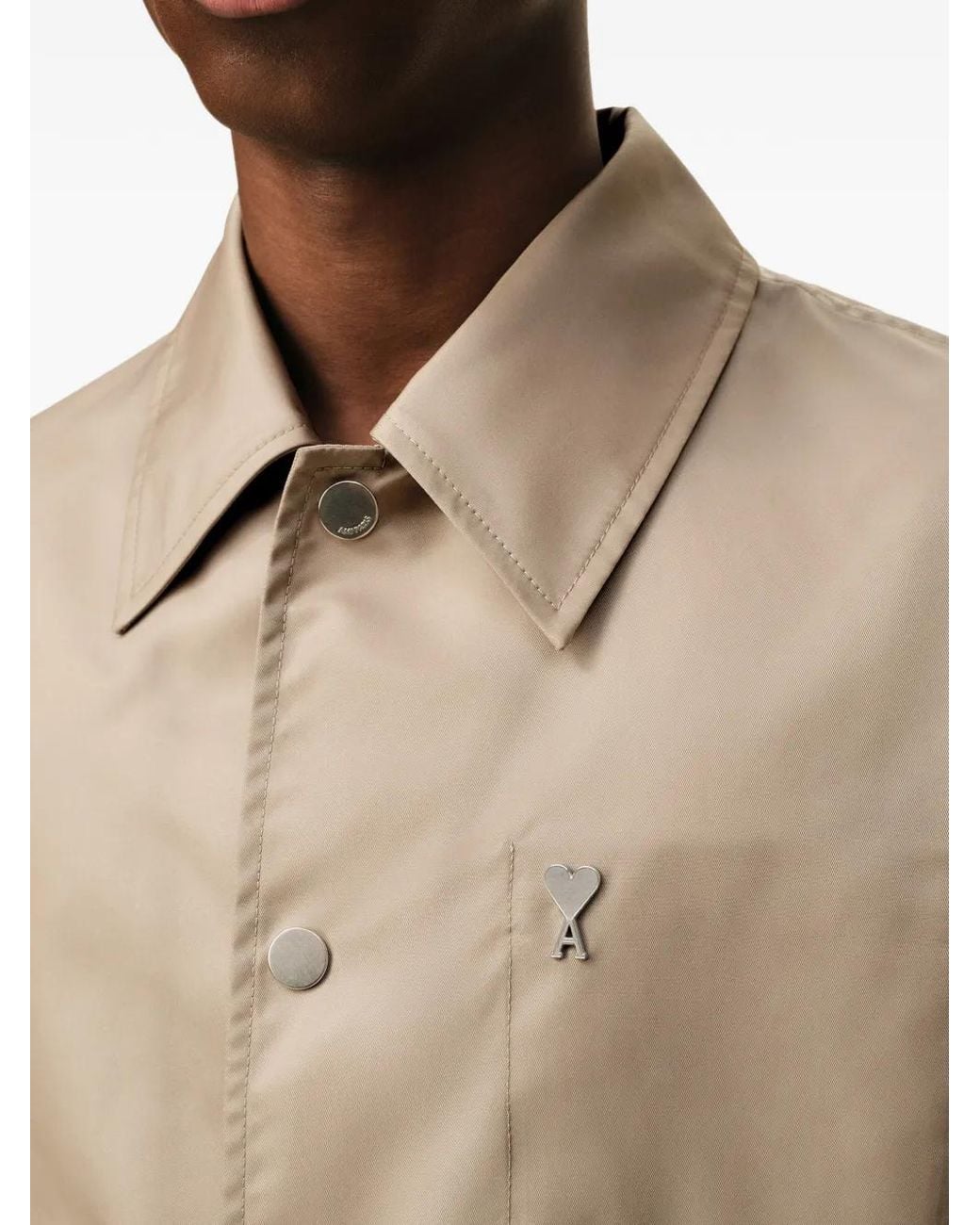 AMI Natural Ami De Coeur Buttoned Jacket