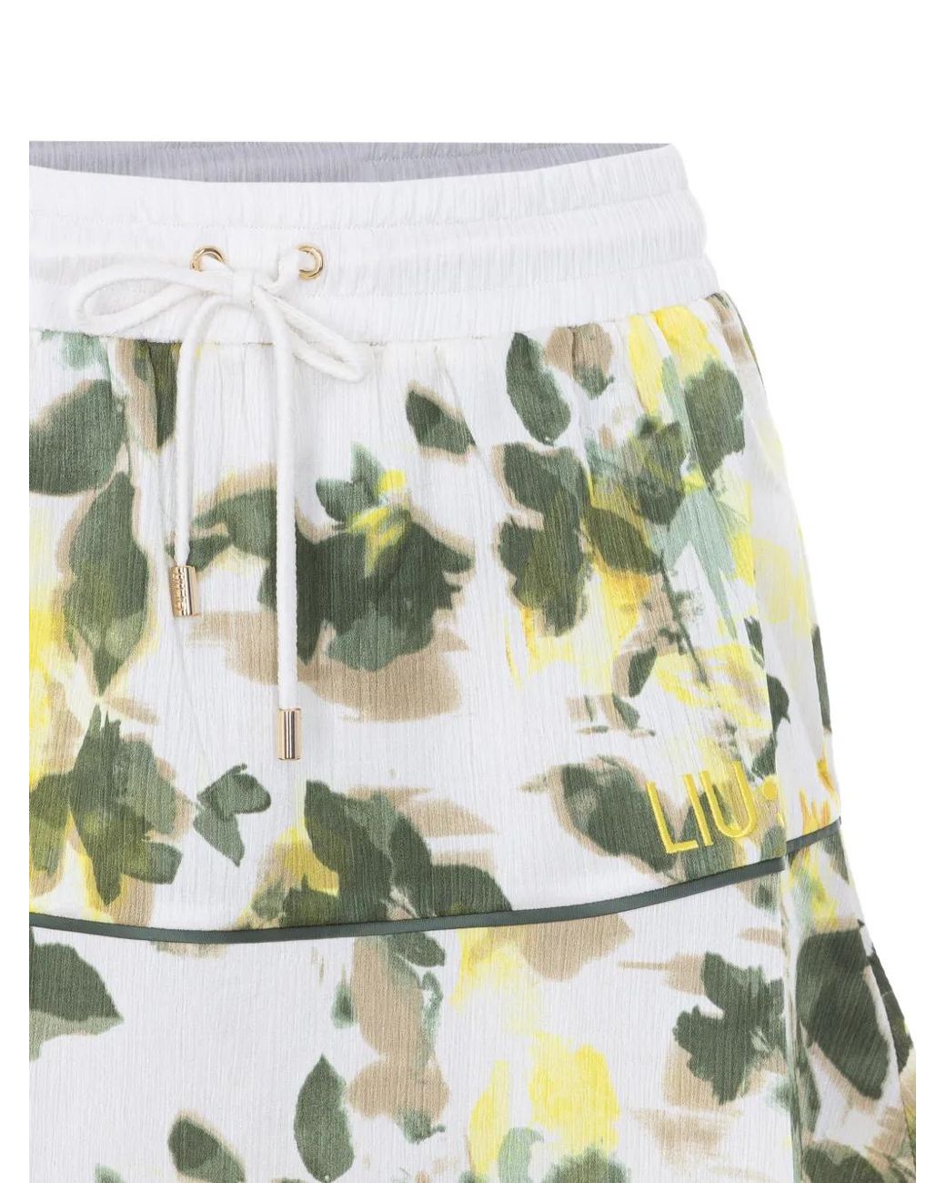 Liu Jo White Floral Print Skirt