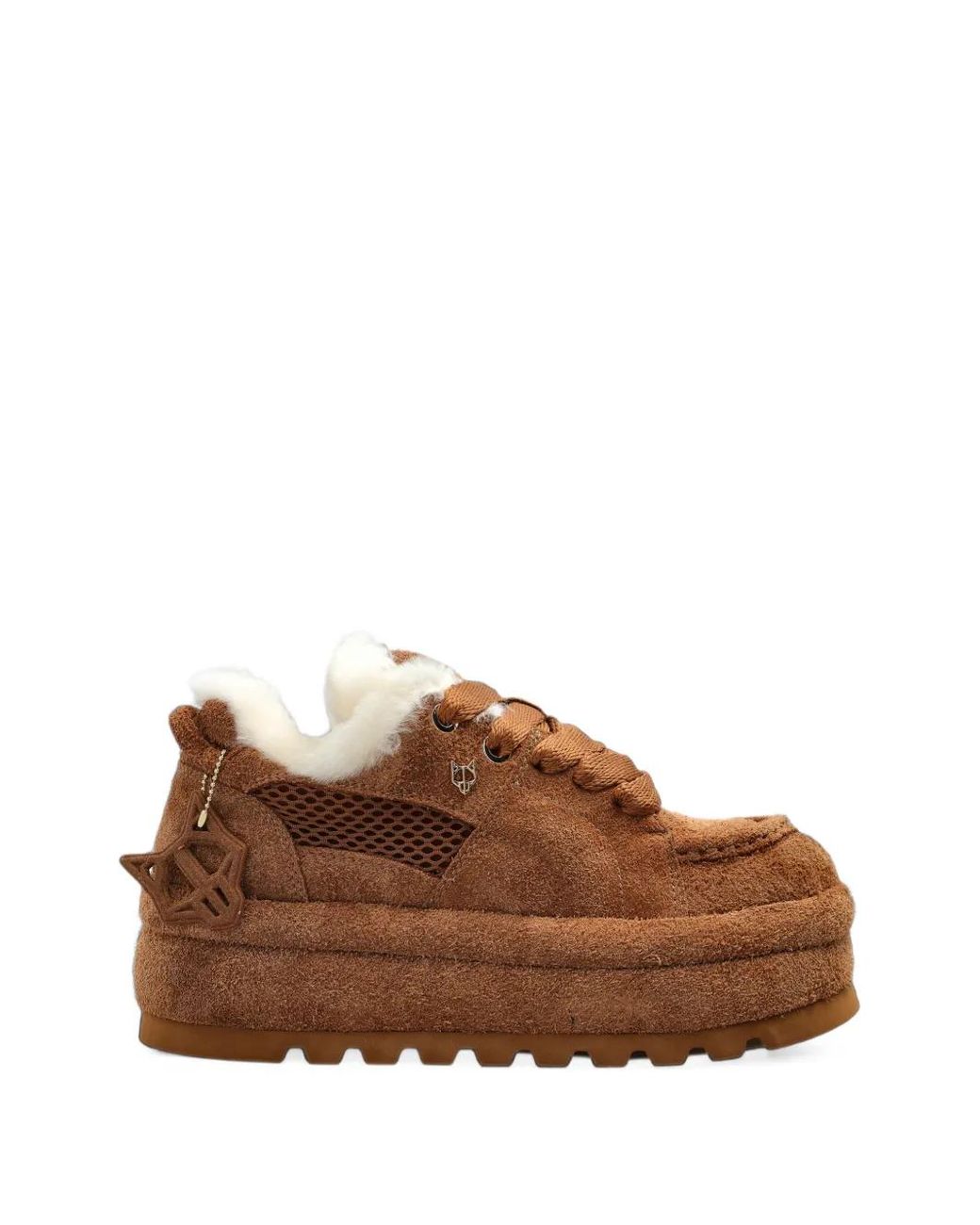 Naked Wolfe Brown Beau Platform Sneakers