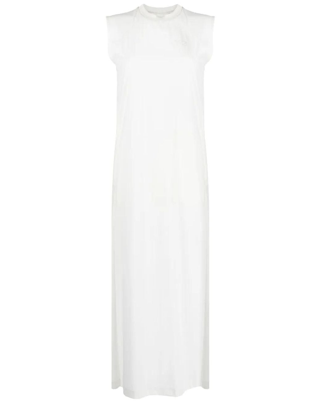 Y-3 White 3-Stripes Sleeveless Dress