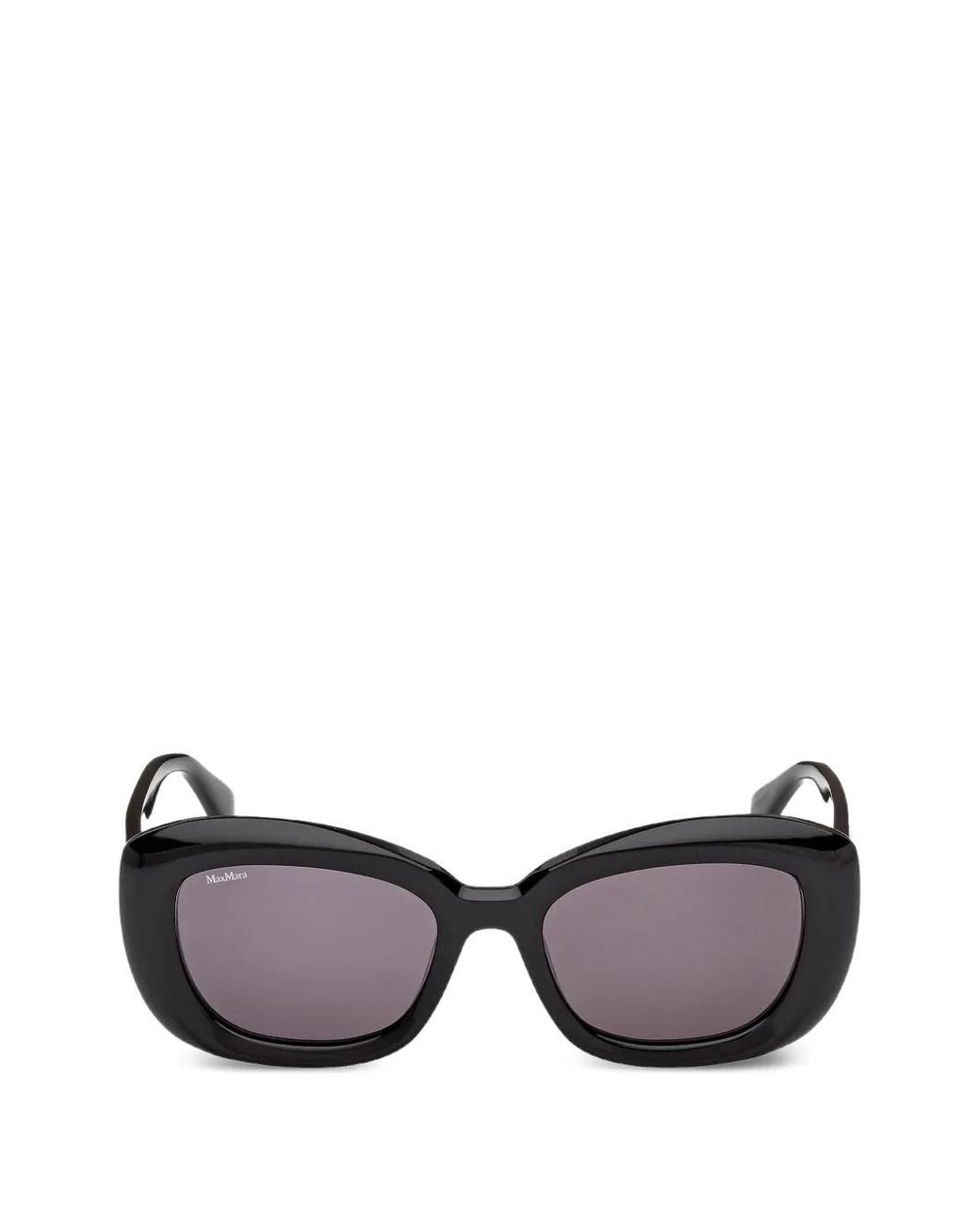Max Mara Eyewear Black Rectangle-Frame Sunglasses