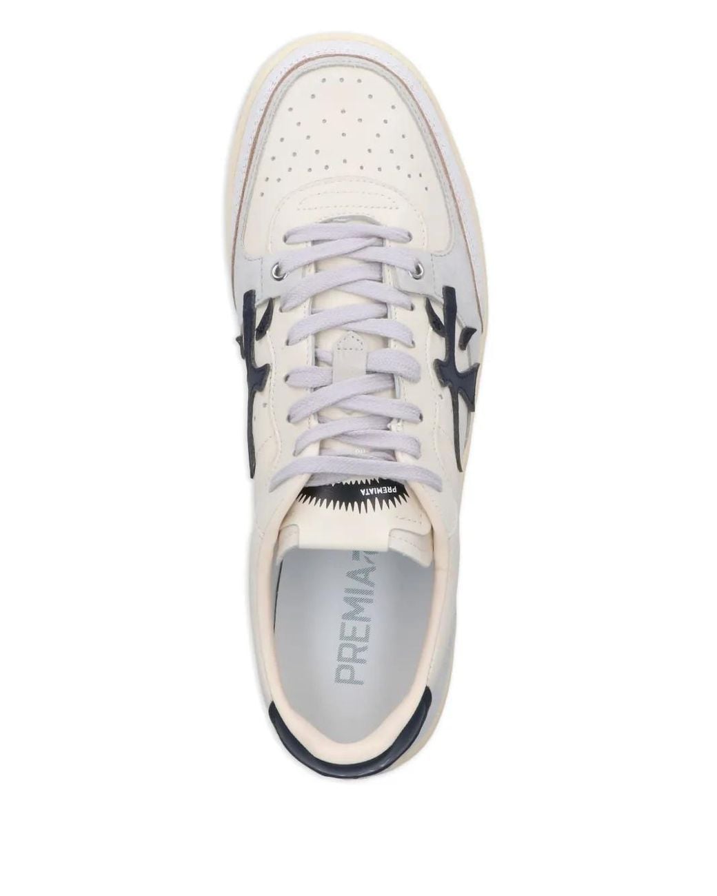 Premiata White Basket Clay Sneakers for men