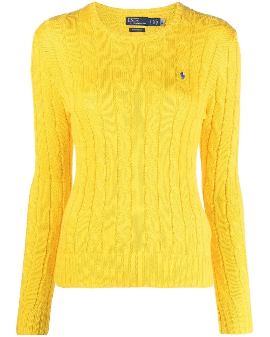 Cable Coton Pull Coton Polo Ralph Lauren en coloris Yellow