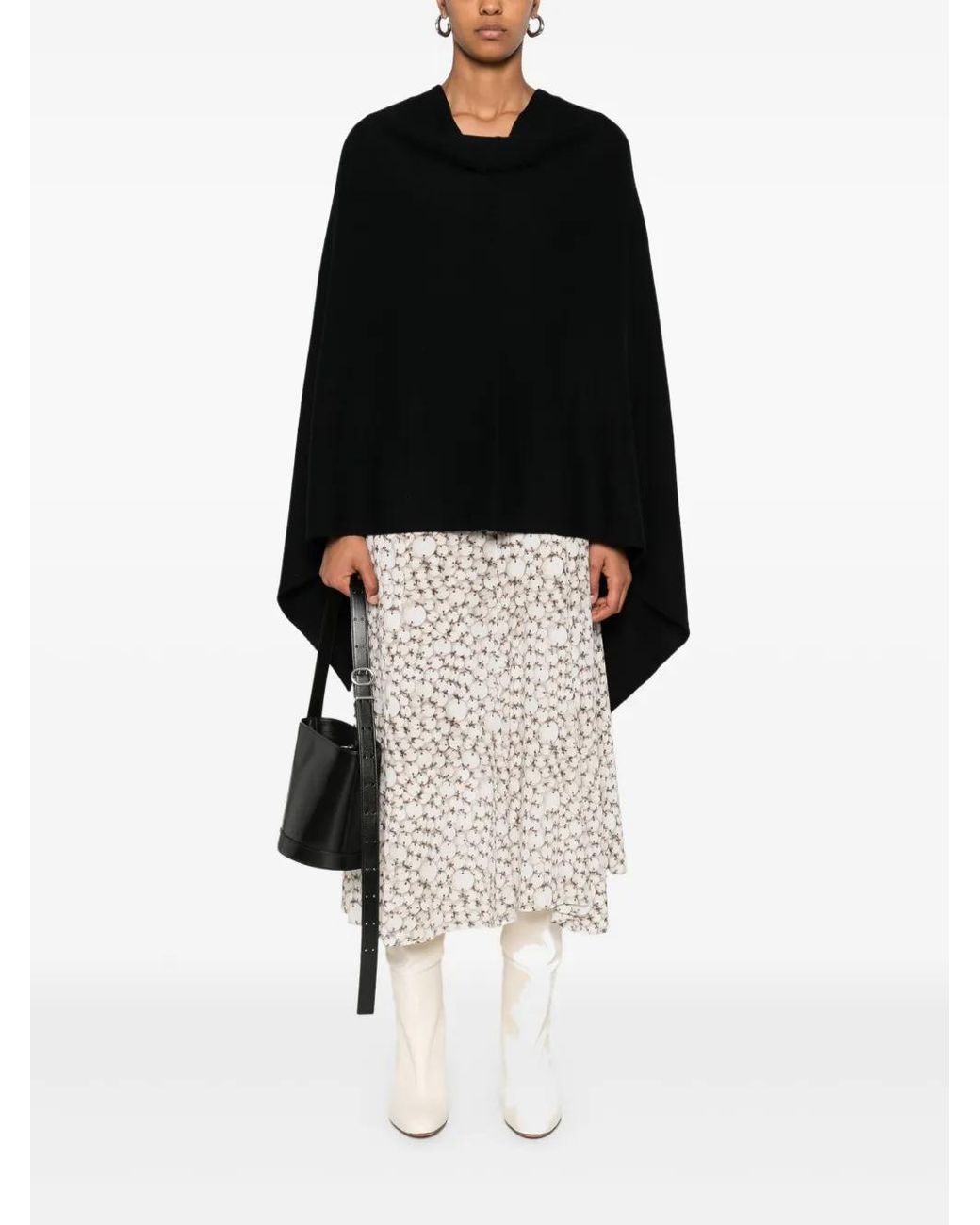 Bompard Black Cashmere Poncho