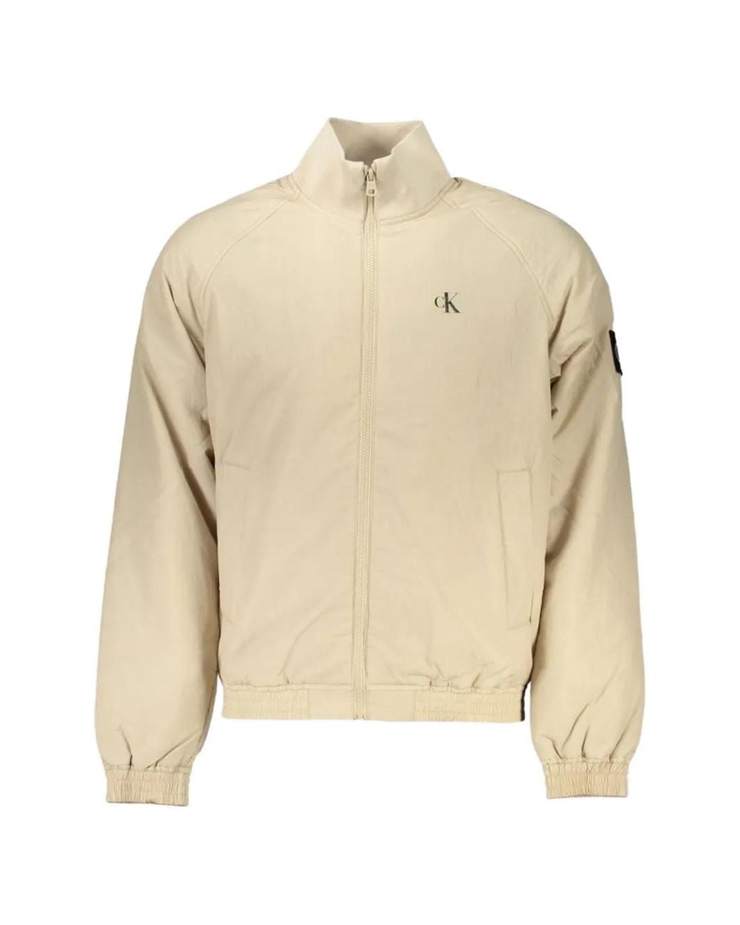Calvin Klein Natural Veste Bomber À Logo Brodé for men