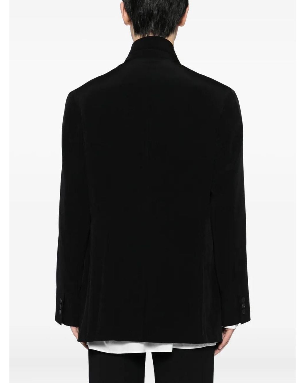 Yohji Yamamoto Black Ta Tuxedo Blazer for men