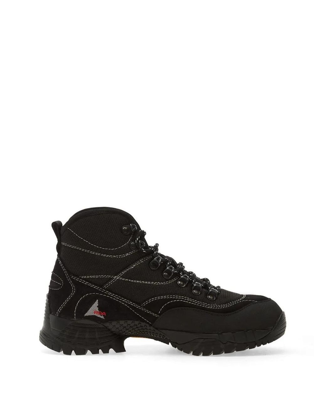 Roa Black Andreas Raw Lace-Up Sneakers