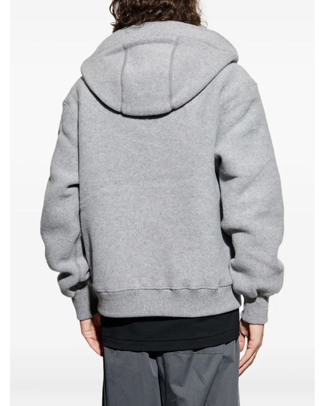 Canada Goose Gray Hooded Wool Jacket for men