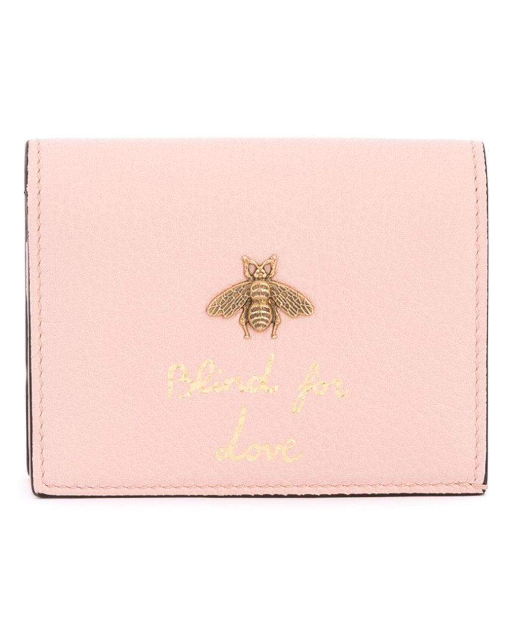 NEW GUCCI BEE BLIND FOR LOVE Pink Pebbled Leather iPhone® 7/8 Hard Cover  Case