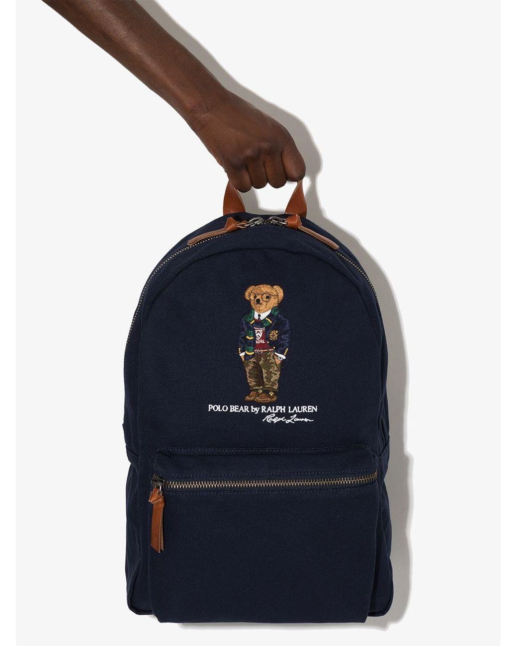 Polo Ralph Lauren Polo Bear Cotton Backpack in Blue for Men | Lyst