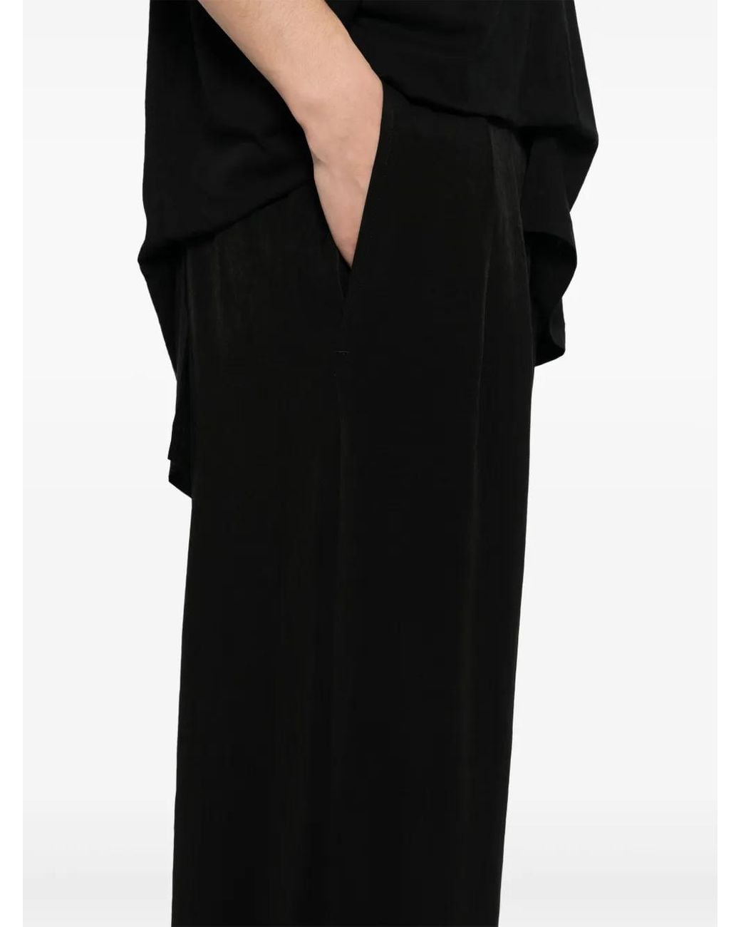 Yohji Yamamoto Black Ta Tuxedo Seam Pocket Trousers for men