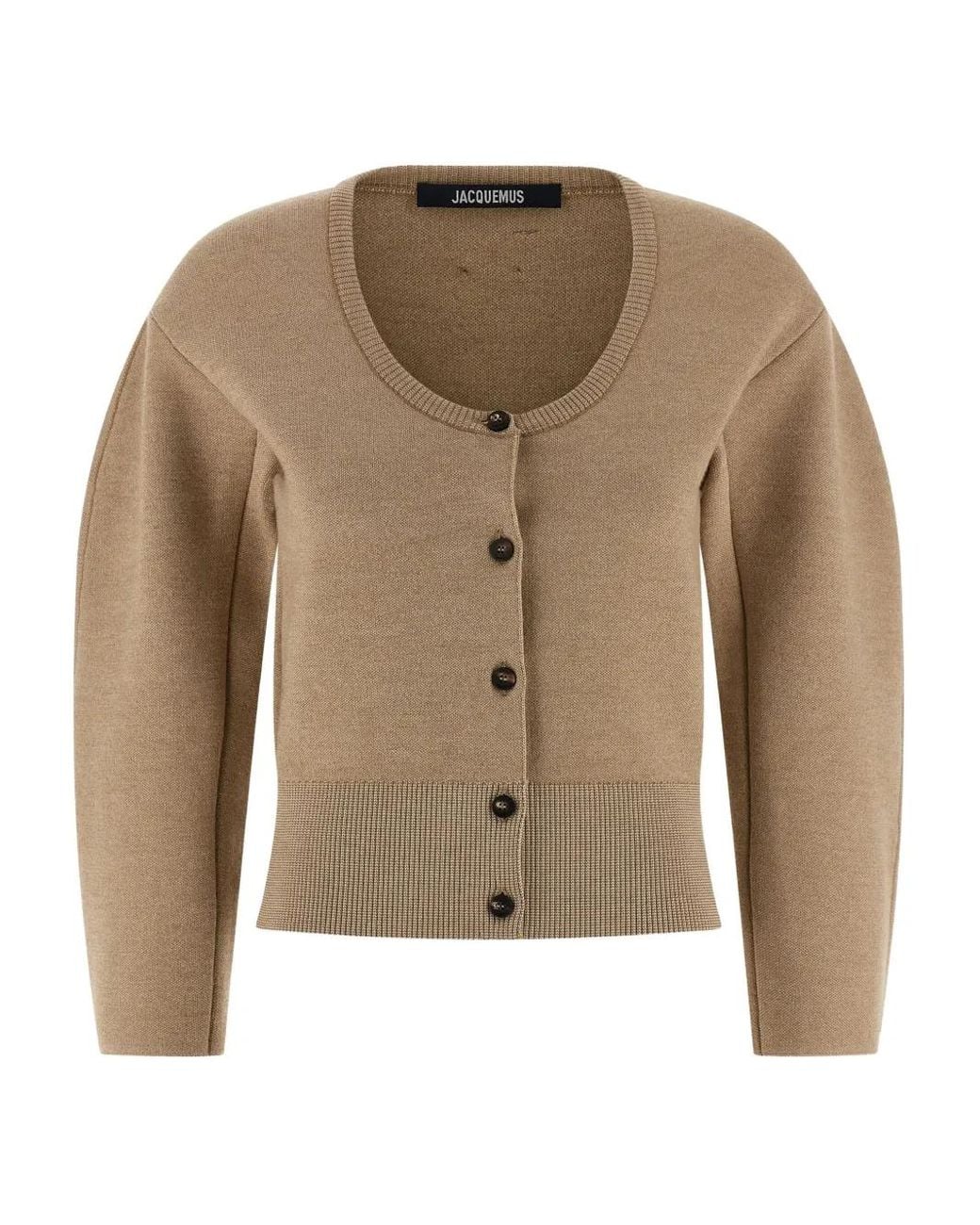 Jacquemus Natural Merino Wool Blend Sweater