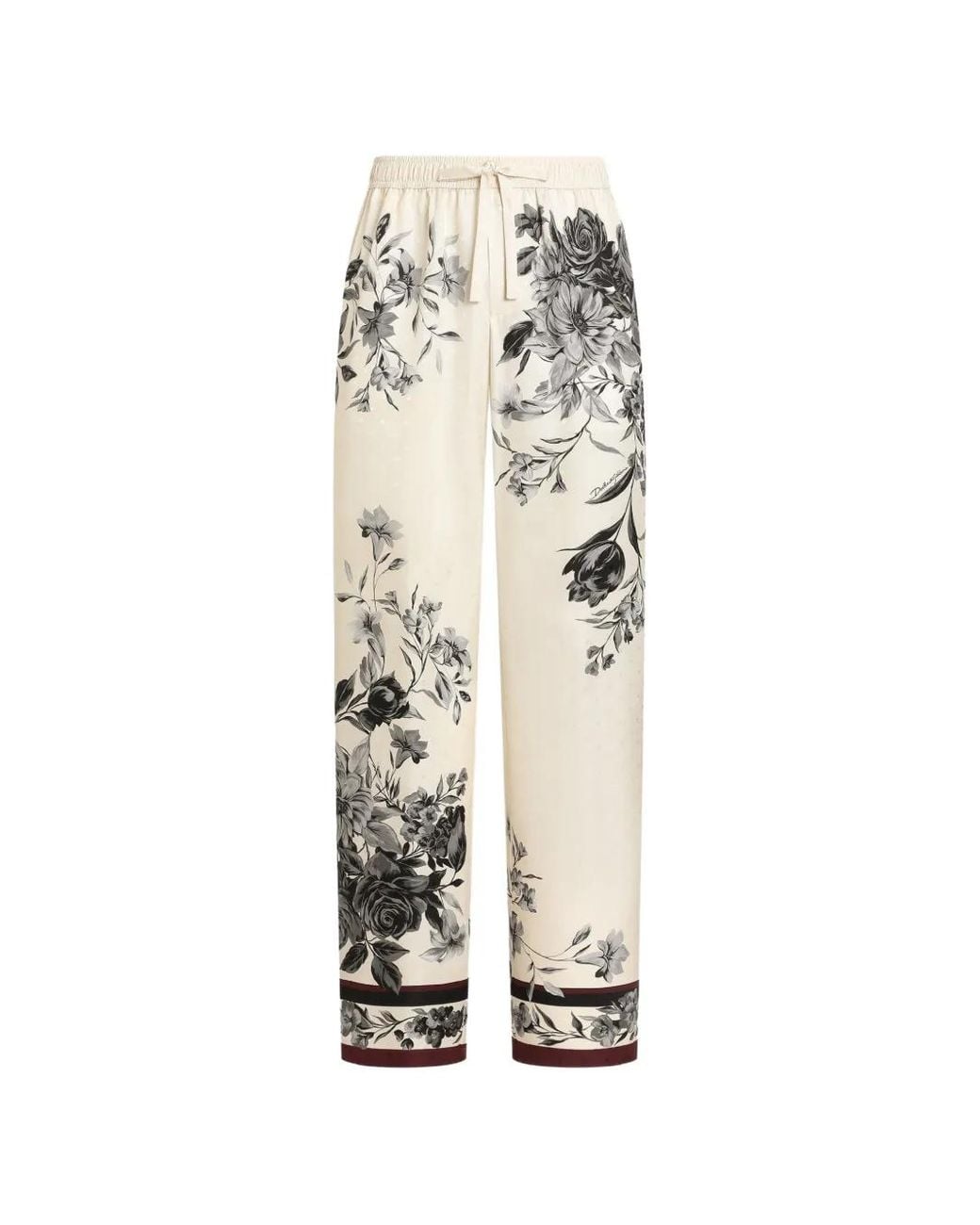 Dolce & Gabbana White Pantalon Vanity À Fleurs for men