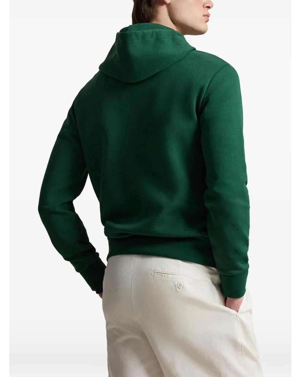Polo Ralph Lauren Green Polo Pony Double-Knit Hoodie for men