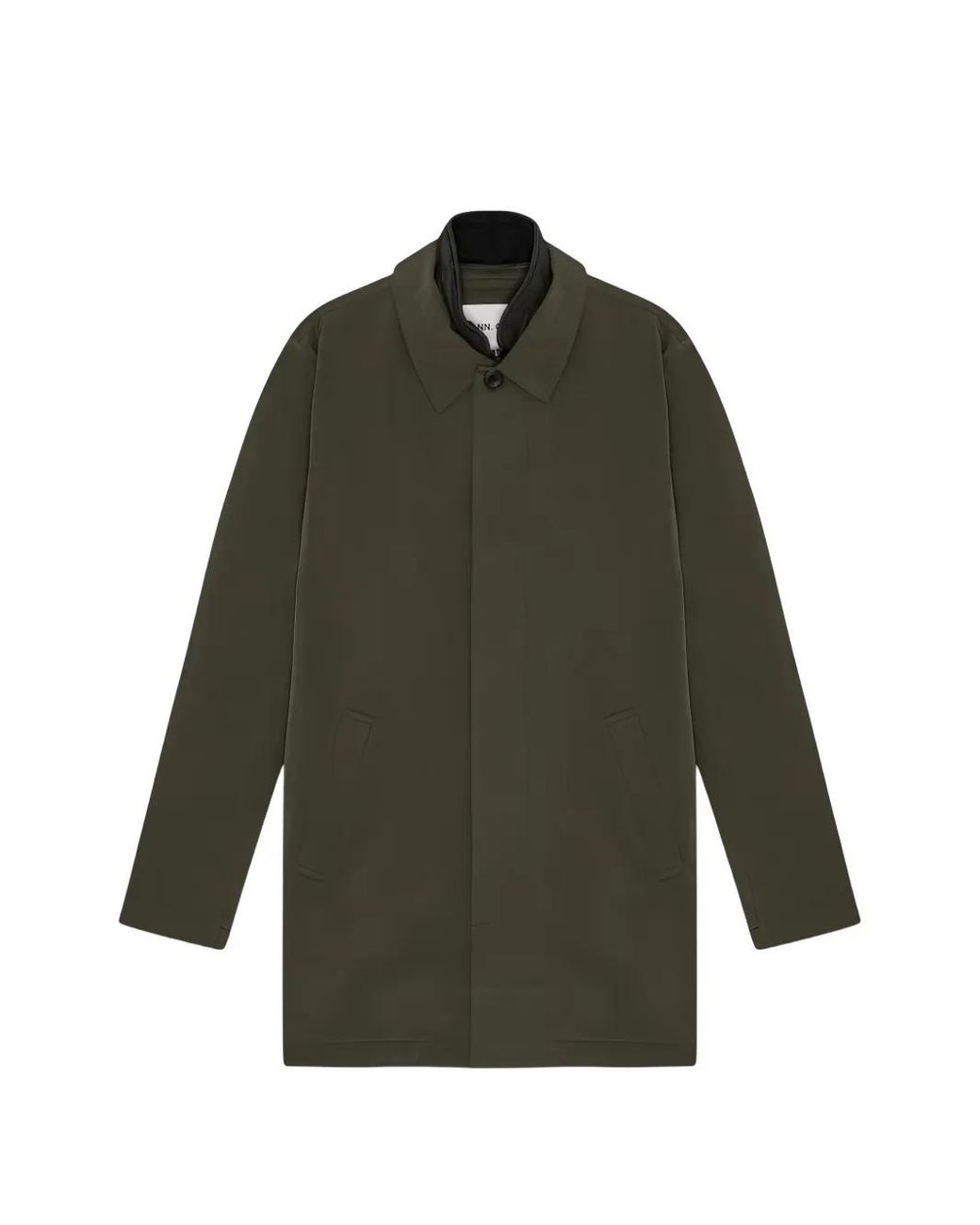 NN07 Green Single-Breasted Coat for men